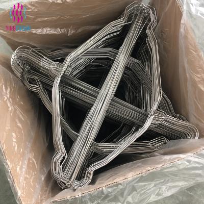 China Minimalist plus size wire dry cleaning clothes box packaging lacquerless type metal environmental protection hangers for sale