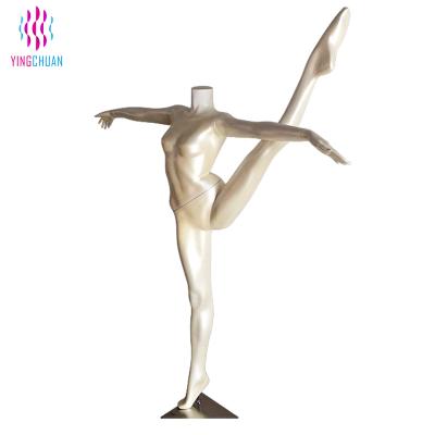 China Realistic Sitting Yoga Mannequin Female Sports Headless Mannequin for sale