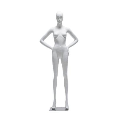 China White Mushroom Head Clothing Fiberglass Dummy Model Mannequin New Design Full-body Realistic Female Model Standing Mannequin for sale