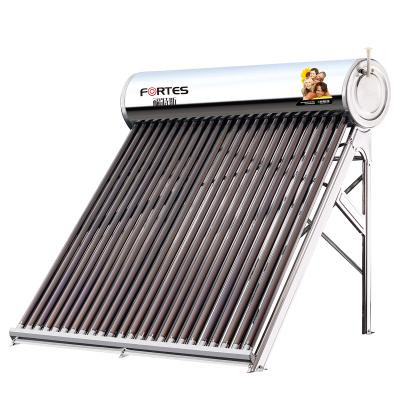 China 100L 200L 240L 300L 360L Non-pressurized Hotel Solar Water Heater For Home Use for sale