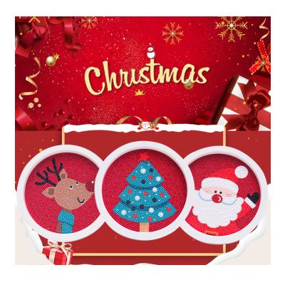 China Cartoon R-DY78/79  Christmas Craft Gift Children Educational Mosaic Puzzle Toy DIY Crystal Diamond Painting For Kids for sale