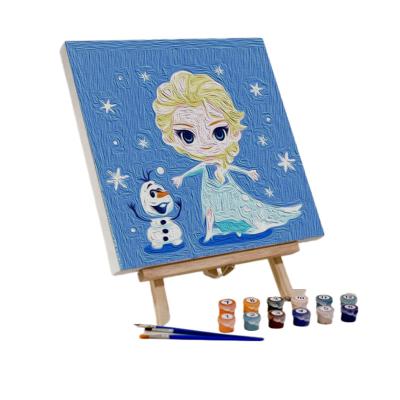 China Home Decorations.Gifts R-PBN  Wholesale Custom DIY Paint By Numbers For Kids Cartoon Hand Painted Wall Arts Oil Painting By Numbers for sale