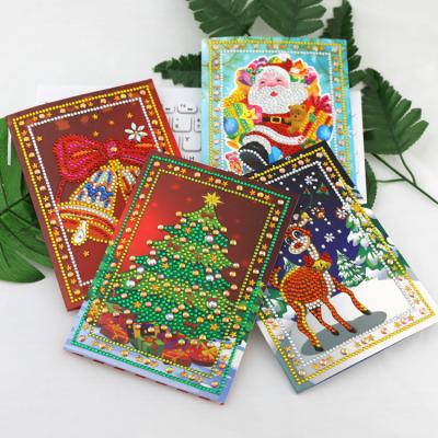 China Europe R-HKXL002/004  Custom Postcards Christmas Cards Gifts DIY 3D Crystal Diamond Painting Greeting Cards for sale