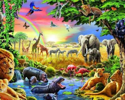 China Cartoon E-056 5D DIY Diamond Painting Paint by Numbers Kits Animals Paintings Pictures Arts Craft for Home Decoration for sale