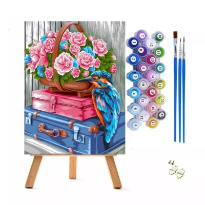 China Cartoon R-PBN001 DIY Paint By Numbers for Adults Kids Canvas Art Home Wall Decor Oil Painting By Numbers Kits for sale