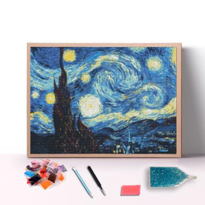 China Any style R-DP335  Wholesale Home Decor Mosaic Art Wall Picture Van Gogh Starry Night Full Drill DIY 5D Diamond Painting Kit for sale