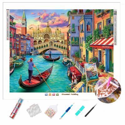 China Any style R-DP001 Dropshipping Diamond Embroidery Gift Set Mosaic Art DIY 5D Custom Landscape Diamond Paintings for sale