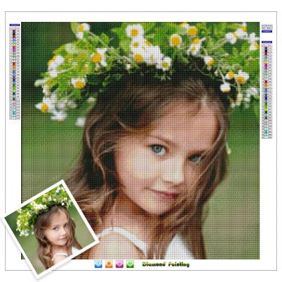 China CLASSIC N-077 5D Diamond painting by numbers custom photo diamond art painting girl picture paint by numbers with diamond for sale