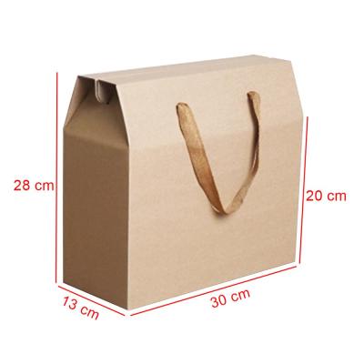 China Recyclable Special Gift Packaging Fruit And Vegetable Shipping Packaging Corrugated Paper Box With Handle for sale