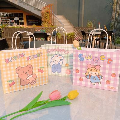 China Disposable Cute Easter Bunny Gift Bag Cartoon Paper Packaging Bag Party Gift Packaging Bag for sale