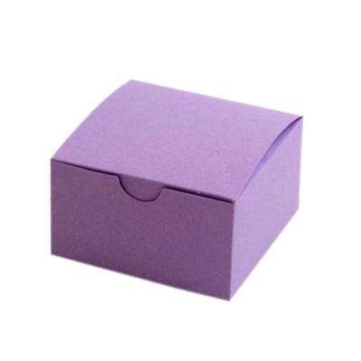 China Recycled Materials Candy Jewelry Eyelash Gift Box Purple Paper Packaging With Logo For Food for sale