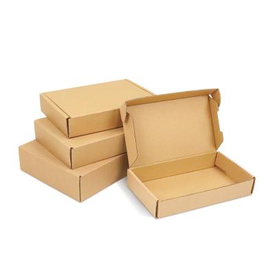 China Wholesale Recycled Materials ZL Eco Friendly Flat Kraft Paper Corrugated Shipping Boxes Wig Apparel Packaging Custom Cosmetic Listing Box for sale