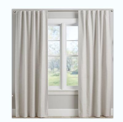 China Wholesale Modern Blackout Blackout Cotton Blackout Cotton Voile Curtains Window Look Elegant White Blackout Curtains for sale