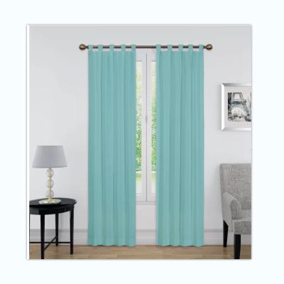 China Cheap CLASSIC Tab Top Semi Sheer Curtain Factory Direct Sales Drapes Elegant Casual Textured Window Curtains for sale