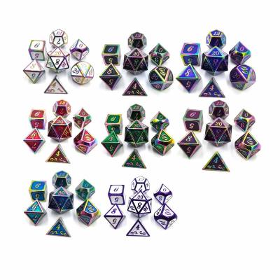 China Zinc Alloy 7 Pcs / Set Desktop Dies Polyhedral Metal Dies Set In Tube Packing Or Die Cut To Bag Multi Side Set for sale