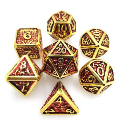 China Zinc Alloy Number Dial Set Metal Dice Table Board Game Desktop Adult Dies Casino for sale