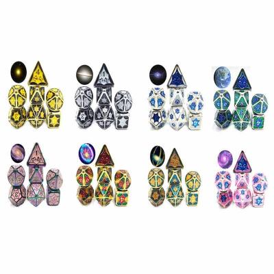 China Custom Metal RPG Zinc Alloy Dies Set For Dungeons And Dragons Games Dnd Polyhedral Dice for sale