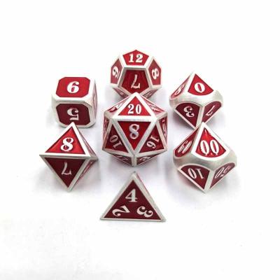 China Metal Zinc Alloy Roll Plated Dies Dnd Race Die Cut Multi-sided Die Cut Board Game Race Reunion Game Props for sale