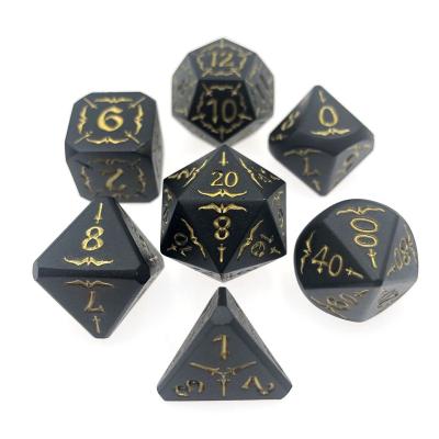 China Wholesale Zinc Alloy Metal And Polyhedral Dnd Plastic Gemstone Die Cut RPG Set for sale