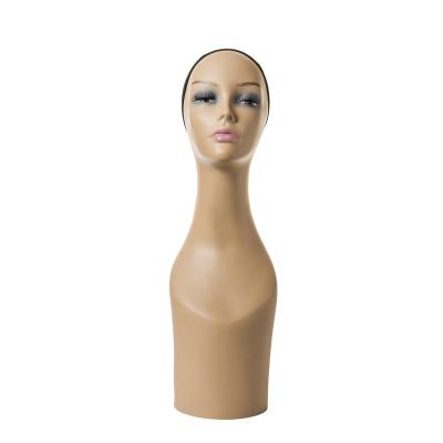 China PVC Material 2022 HOT Selling Realistic Female Mannequin Head For Wig Display Head Stand for sale