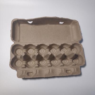 China Recyclable Pulp 12 Egg Tray Pulp Egg Tray Mold Chicken Egg Carton for sale