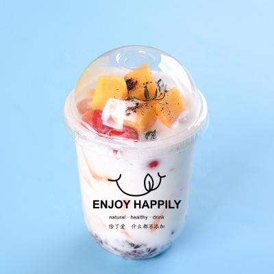 China Food Grade Eco - Friendly Clear Custom Plastic PET Cups For Milk Tea for sale