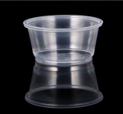 China High Quality Cheap Disposable Sauce Chutney Cups Cup Disposable Clear Plastic Party PP Pet Stackable Cup for sale