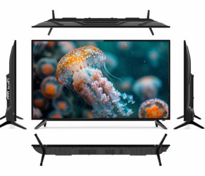 China Tempered Glass 75 Inch LED TV 4K Ultra Narrow Bezel With Plastic Housing for sale