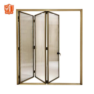 China Mobile Cabinet Doors Folding Wall Bathroom Patio Folding Door Decoration Opening Folding Door Clear Frameless Commercial Shower Partition for sale