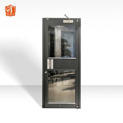 China Decoration Factory Wholesale Price Aluminum Front KFC Frame Door With Tempered Safety Glass for sale