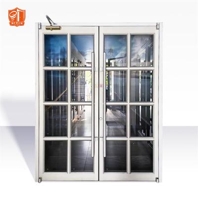 China Decoration tempered glass commerical aluminum store floor spring front door for sale