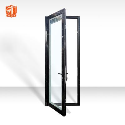 China Decoration Entry Swing Door With Built-in Adjustable Glass Louvers for sale