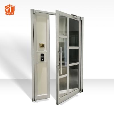 China Customizable Front Commercial Aluminum Tempered Glass Decoration Security Pivot Floor Exterior Spring Front Entrance Door Store Customizable for sale