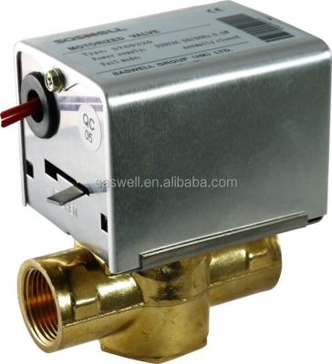 China Brass motorized valve with spring return function for sale