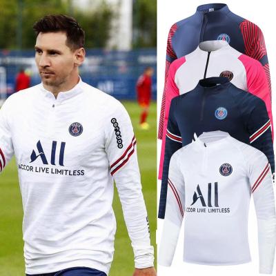 China Sets Mens Zipper Sports Suit Sweatshirt Seatpants New Half 2 Piece Sets Football Club Uniforms Soccer Sweater Oversized Sweat for sale