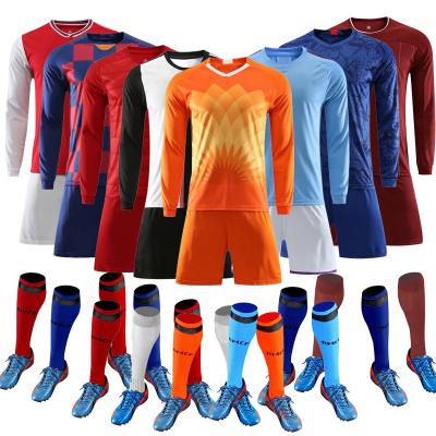 China Sets 21-22 Kids Soccer Jerseys Men Uniform Sets Boys Soccer Uniforms Short Sleeve Tracksuit Adult Singlet for sale