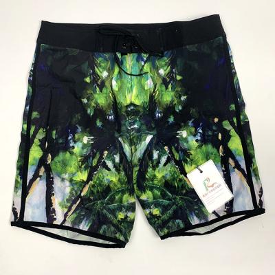 China Men Plus Size Flatlock Elasticity Beach Trunks Swimwear Swim Trunk Waist Quality Swim Colorful Printing Shorts for sale