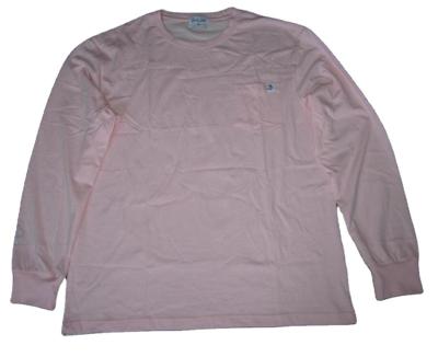 China Pink Mens Breathable T Shirts Custom Cotton Plain Long Sleeve Sweatshirts Without Hood for sale