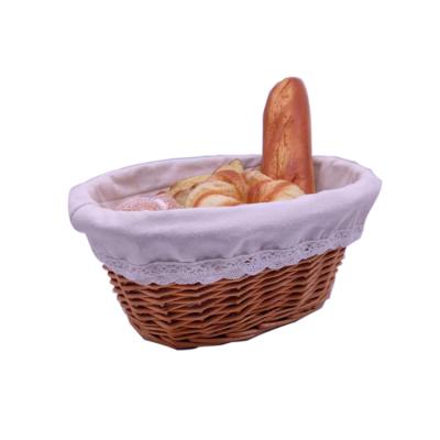 China Amazon Sale Oval Pink Woven Storage Wand Hot Sustainable Breadfruit A Wicker Baskets 3 Set Basket With Liner for sale