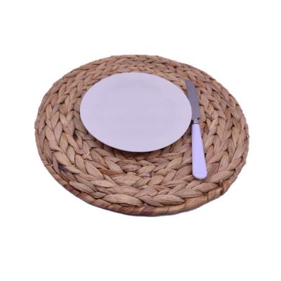 China Factory Supply Customized Sustainable Weave Table Place Mat Water Hyacinth Woven Natural Mat for sale