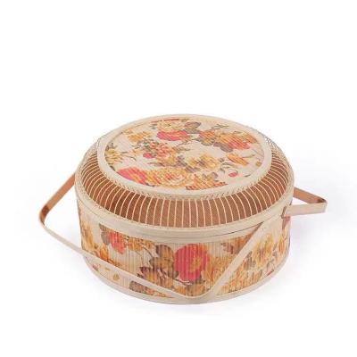 China Sustainable Bamboo Basket with Cover for Fruits, Veggies, Bread and Snacks for sale