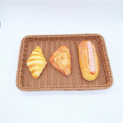 China Wholesale Washable Sustainable Factory PP Rattan Bread Basket For Bakery for sale