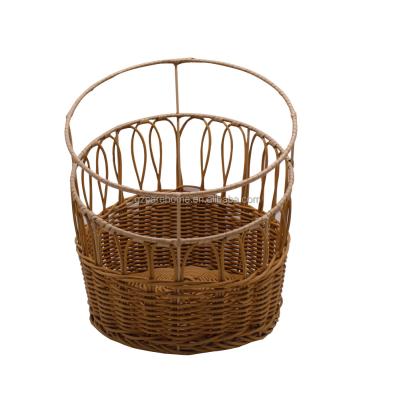 China Sustainable Graceful Washable Plastic Rattan Baguette Basket For Bakery Food for sale