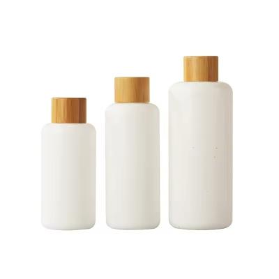 China 100ml 120ml 200ml Opal White Porcelain Skincare Toner Bottle Cosmetic Bottle for sale