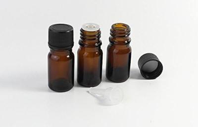 China 10ml 20ml 30ml Essential Oil Glass Bottles with Screw Cap Empty Amber Glass for sale