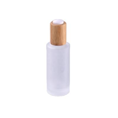 China 18/410 30ml Cosmetic Packaging Containers With Serum Bamboo Dropper Cap 112 X 75mm for sale