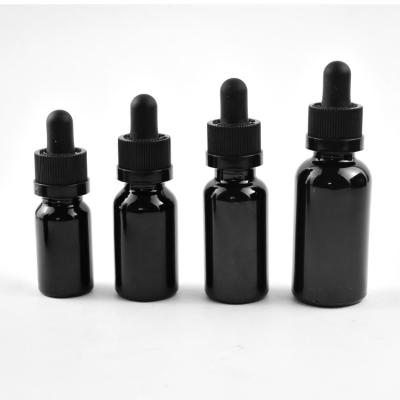 China 22/400 22mm Black Frosted Glass Dropper Bottle For Essential Oils 100cc for sale