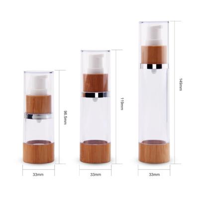 China 0.5oz 30ml Airless Pump Bottles 33/410 Cosmetic Packaging 33mm for sale