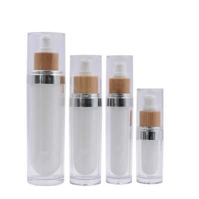 China 40ml 100g Airless Glass Cosmetic Bottles Moisturizers Airless Pump Jars Smooth Closure for sale