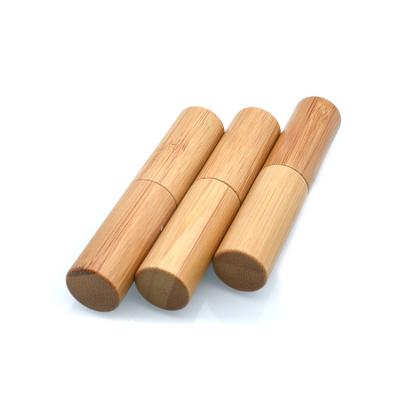 China 21mm 3.5g Raw Wooden Lip Balm Lipstick Tube Container Bulk 8cm for sale